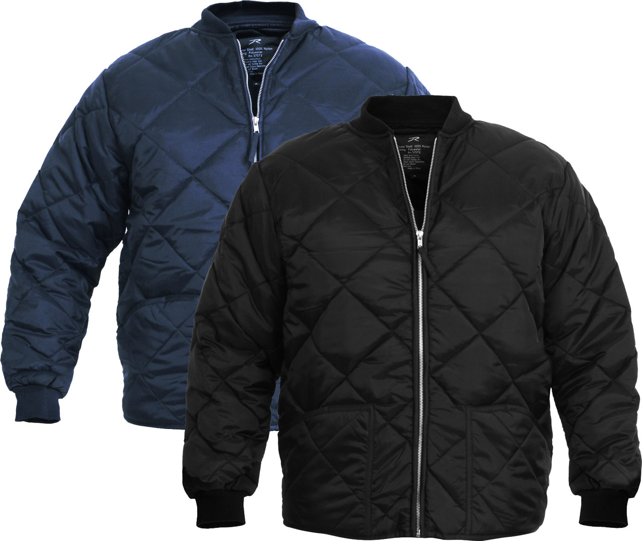 Classic Diamond Jacket Quilted Nylon Flight Military Coat