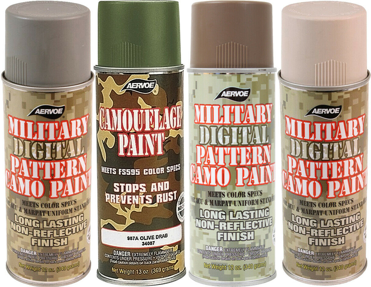 Camo Military Spray Paint Can 12 oz Camouflage Digital Pattern Army Tactical
