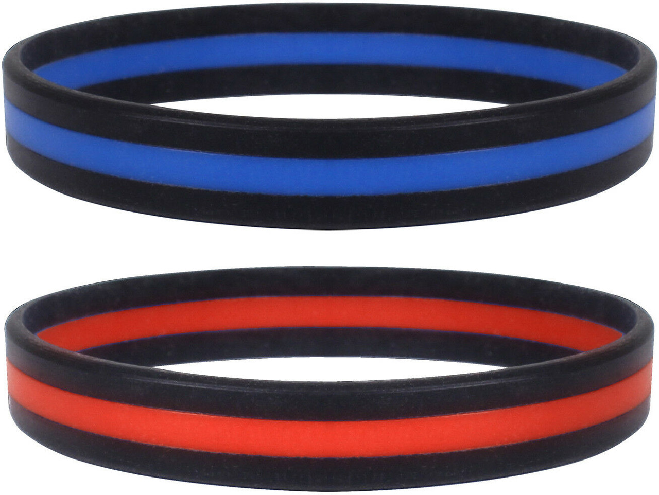 First Responders' Bridge Silicone Bracelet - Thin Blue Line USA