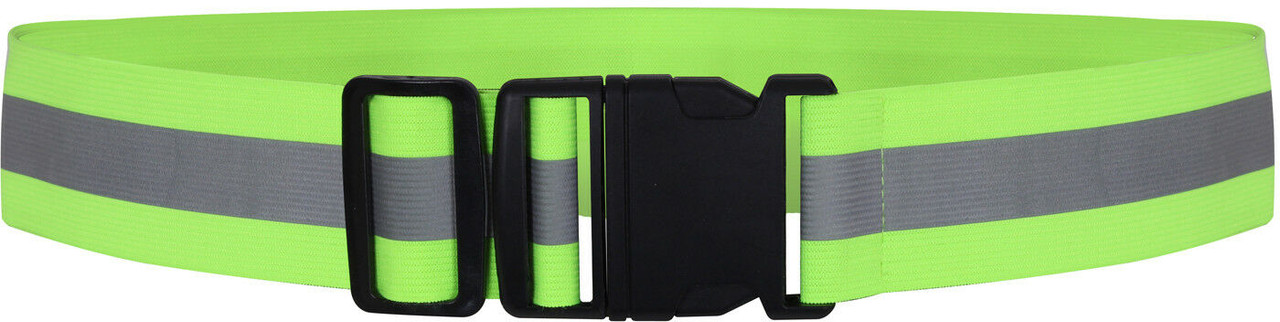 Neon Green Hi Vis Reflective Belt, Elastic Running Safety PT US