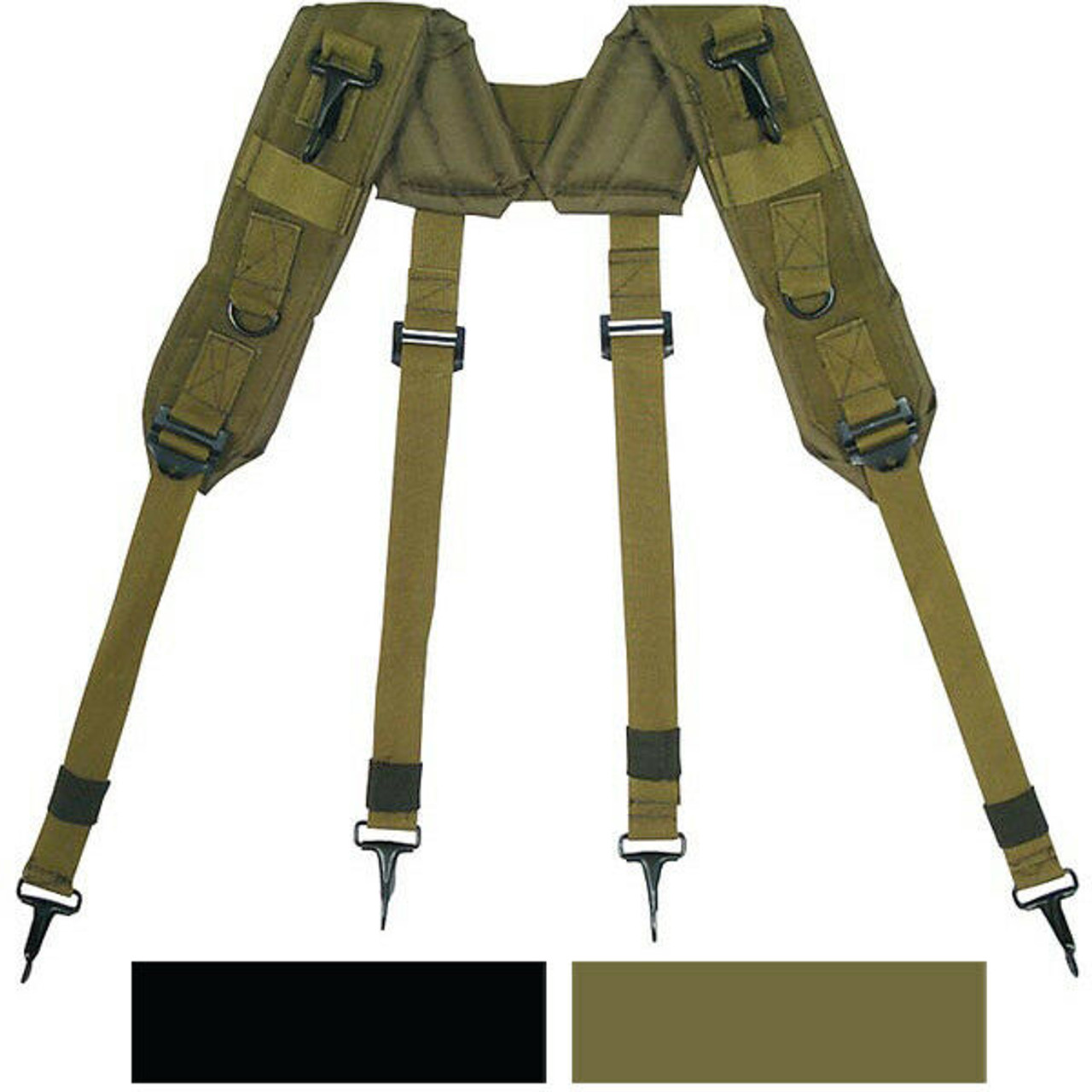Original U.S Army Webbing System Web Suspenders Belt LC-2 Military