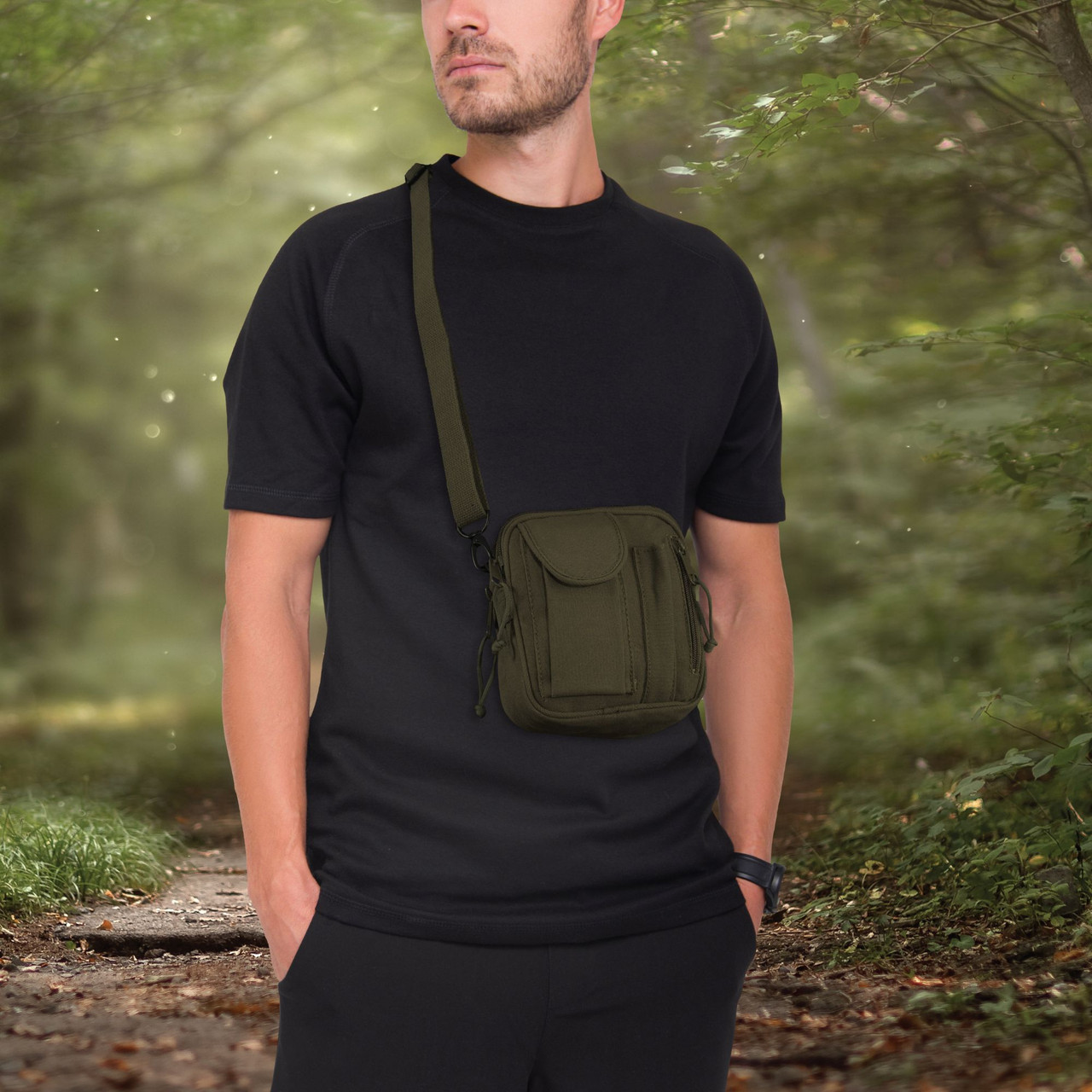 Tactical Organizer Shoulder Pouch Camo Field Bag Mini Purse Travel