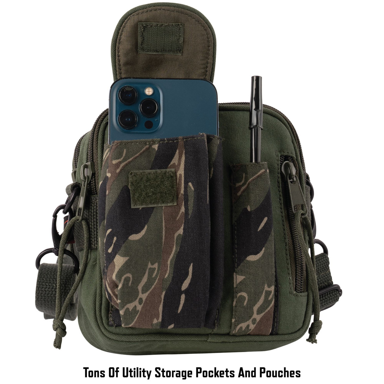 Tactical Organizer Shoulder Pouch Camo Field Bag Mini Purse Travel