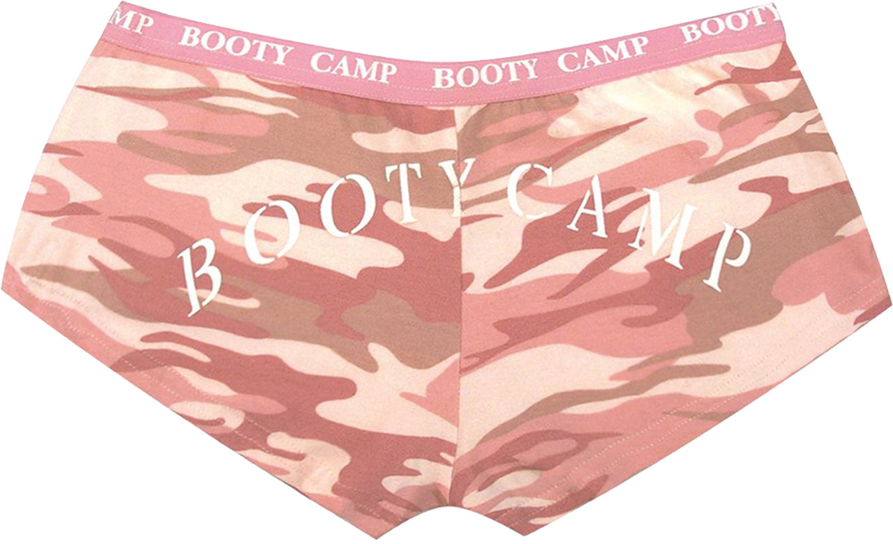 Light Pink Camo Booty Camp Shorts Go Go Hot Underwear Womens Panties