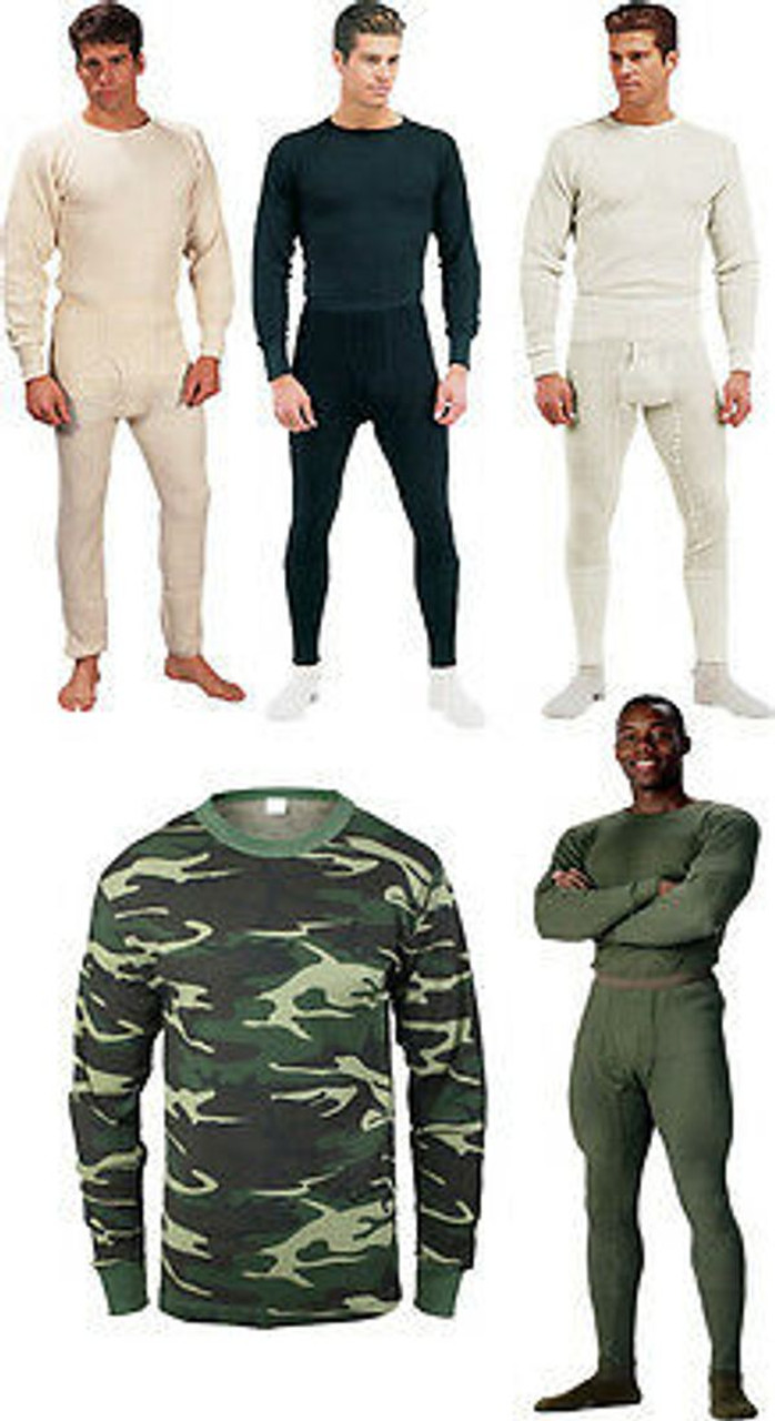 Military Thermal Knit Underwear Cold Weather Long Johns Waffle