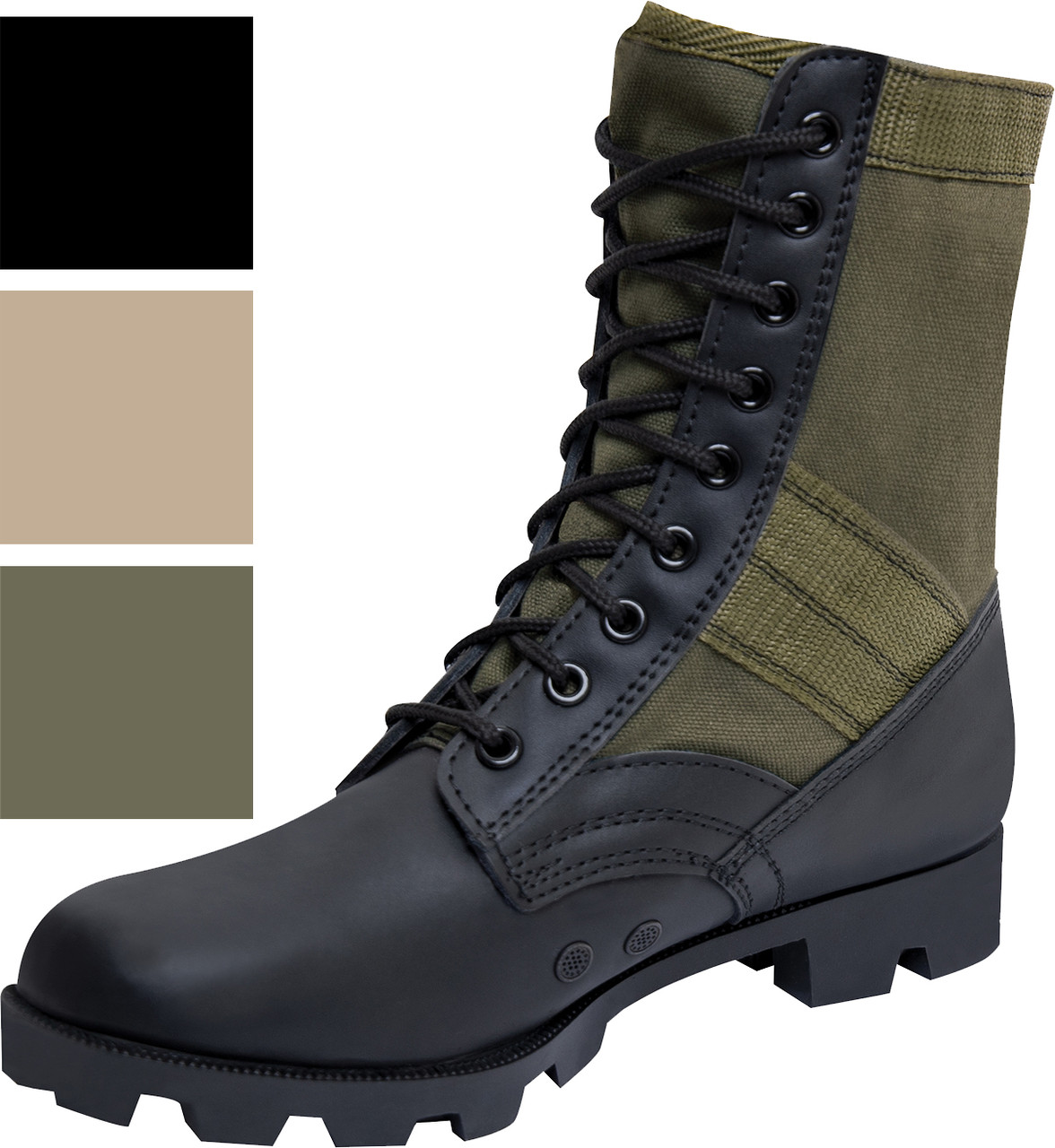 Gewaad bende hel Vietnam Jungle Boots, 8" Leather / Canvas, Panama Sole, Military Army  Tactical