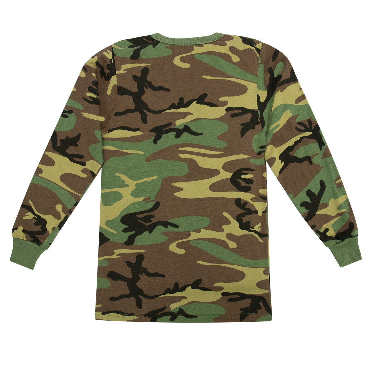 Rothco Womens Long Length Camo T-Shirt - Woodland Camo