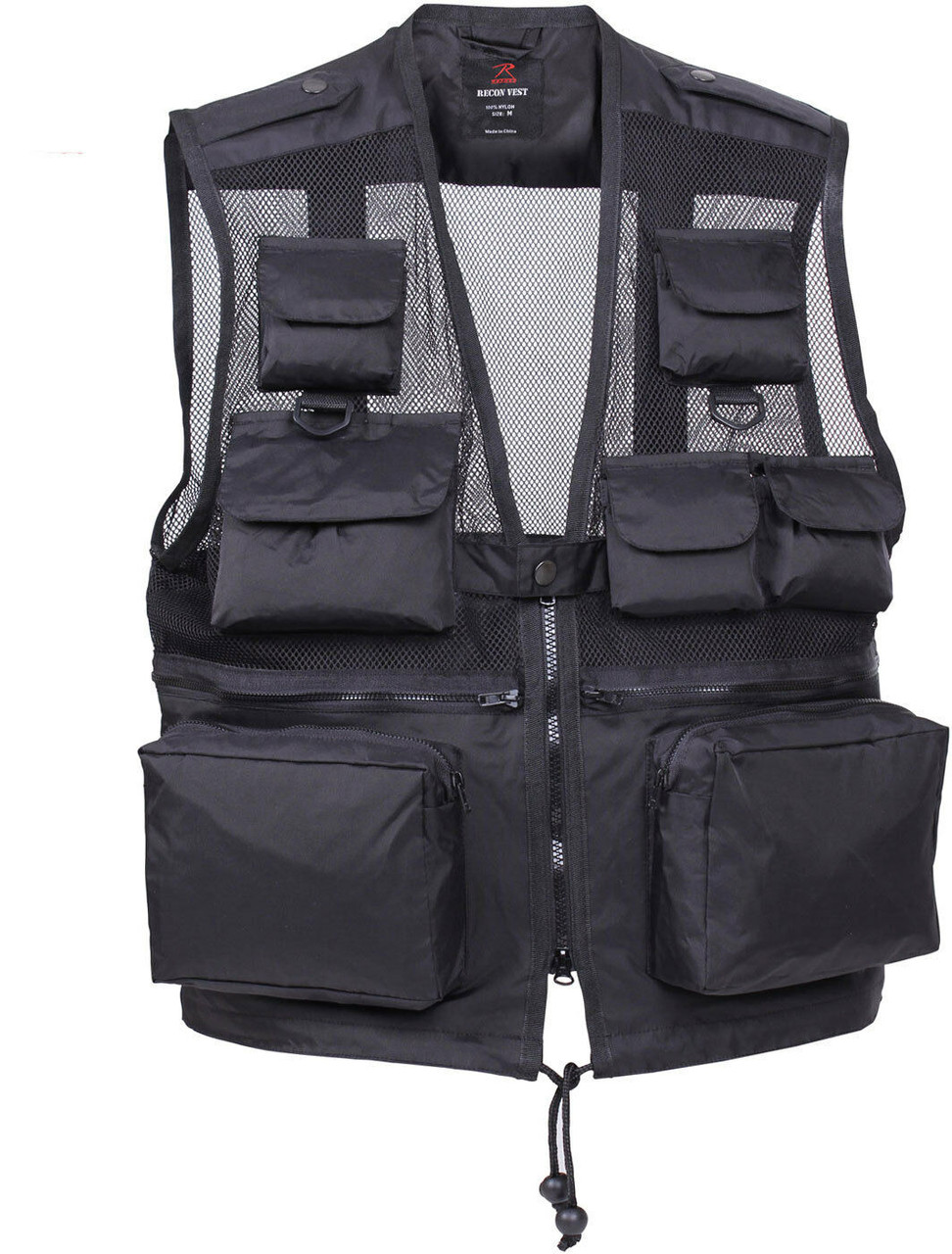 新品‼️Hunting Nylon Vest 【ブラック】 Black Tactical Recon Vest, Military Multi-Pocket Nylon Water