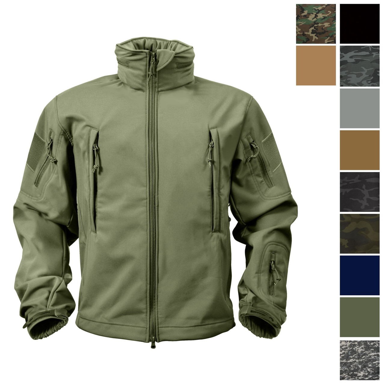 Tactical Soft Shell Waterproof Jacket Fleece Lined Military Army