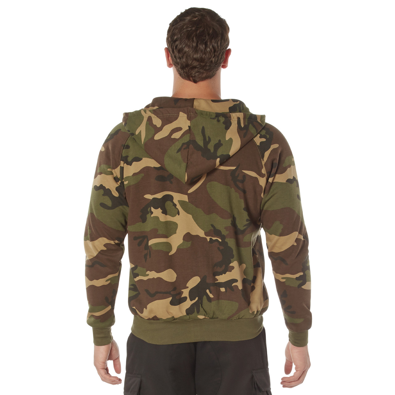 Tactical Thermal Hoodie, Camo Zipper Sweatshirt Comfortable
