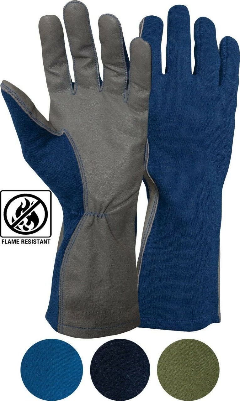 Tactical GI Nomex Flight Gloves Flyers Military Pilot Heat & Flame