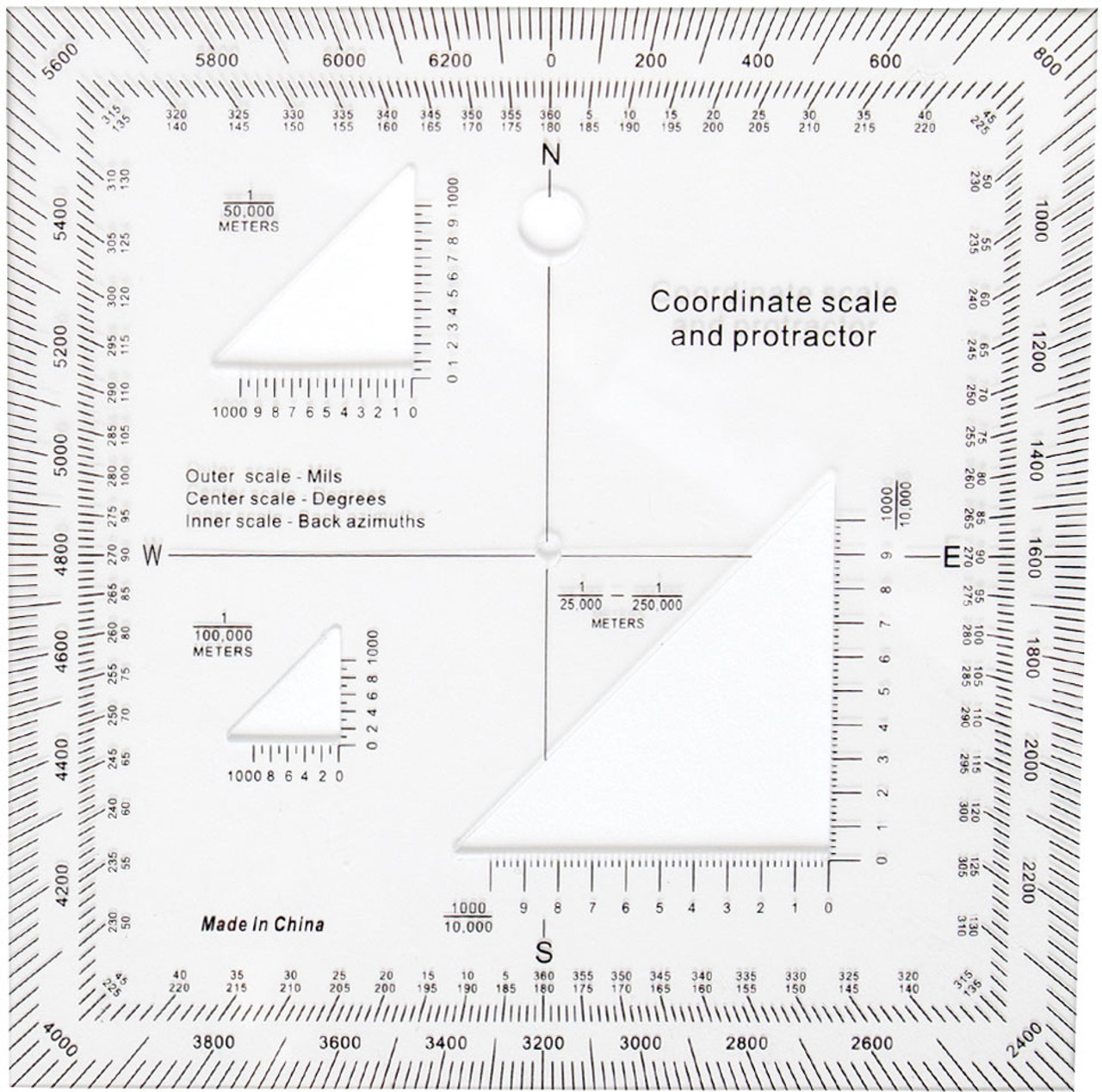 round military coordinate scale and protractor