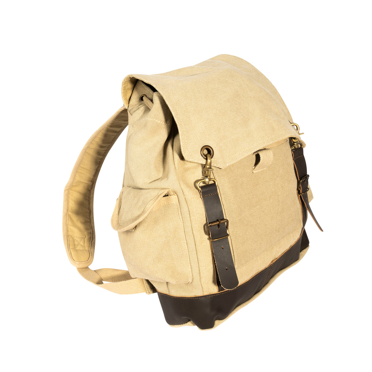 bug vintage canvas fabric cotton leather backpack bookbag Roll Top Backpack, Coffee This vintage teardrop Canvas Backpack - VINTAGE EXPLORER