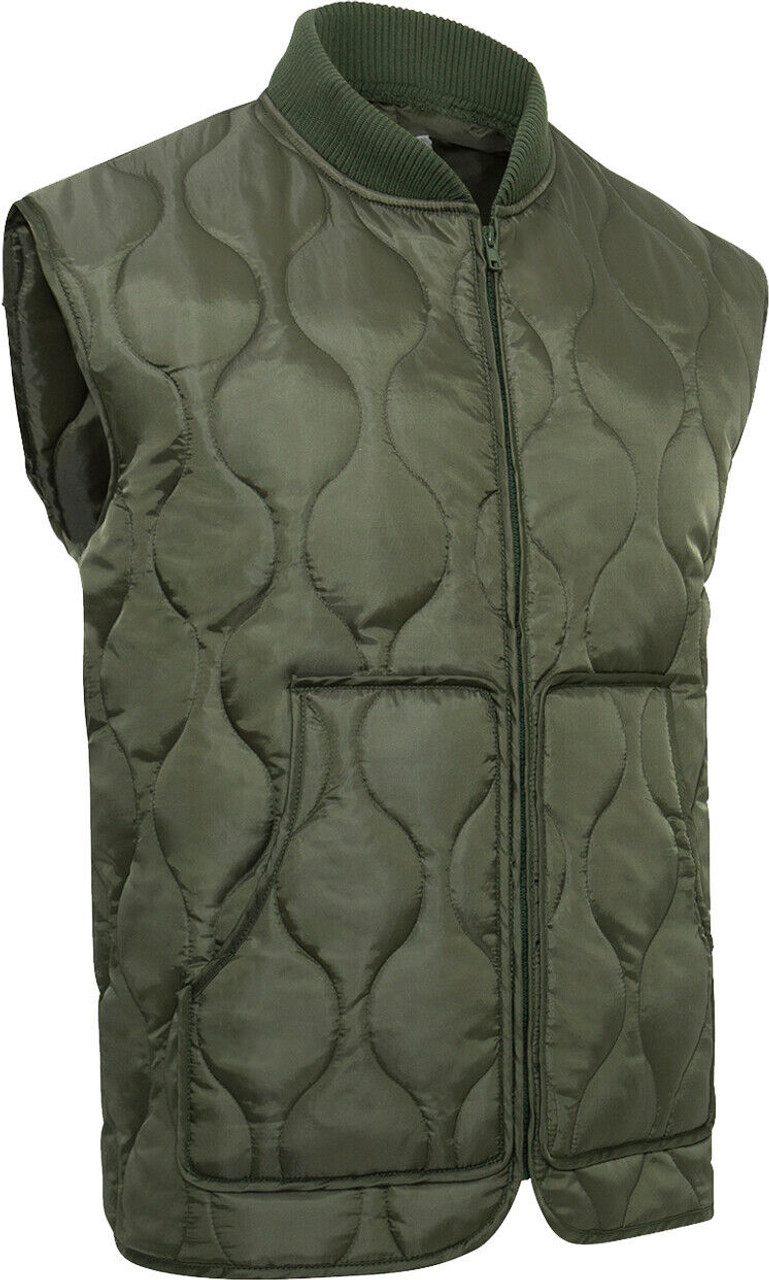 Quilted Lightweight Woobie Vest Poncho Liner Inspired Zip Up