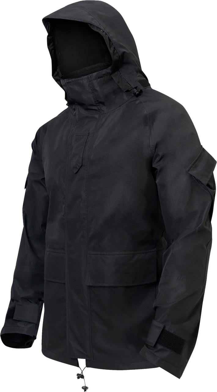 Black Tactical Hard Shell HYVAT Jacket Extreme Cold Weather