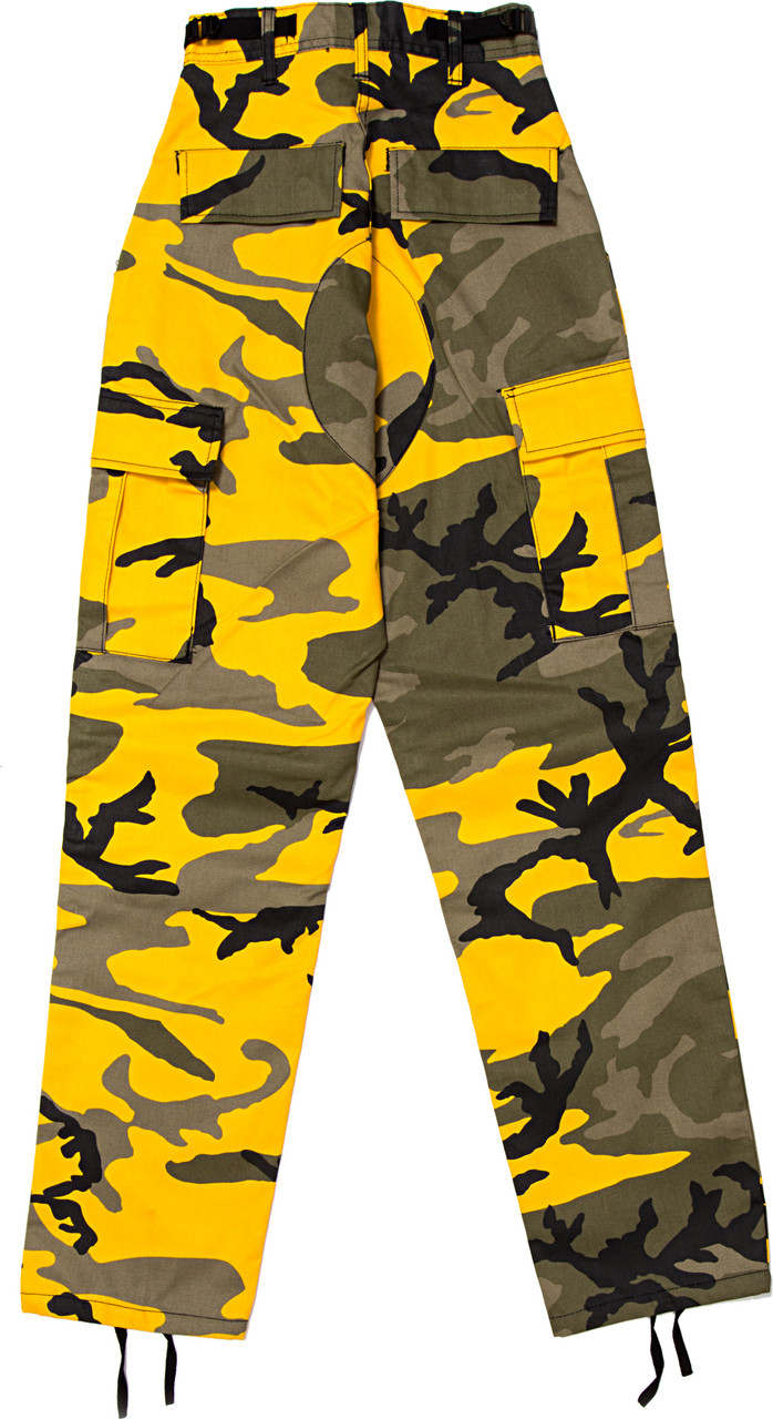 Shop Womens Yellow Camo Fatigue Pants - Fatigues Army Navy Gear