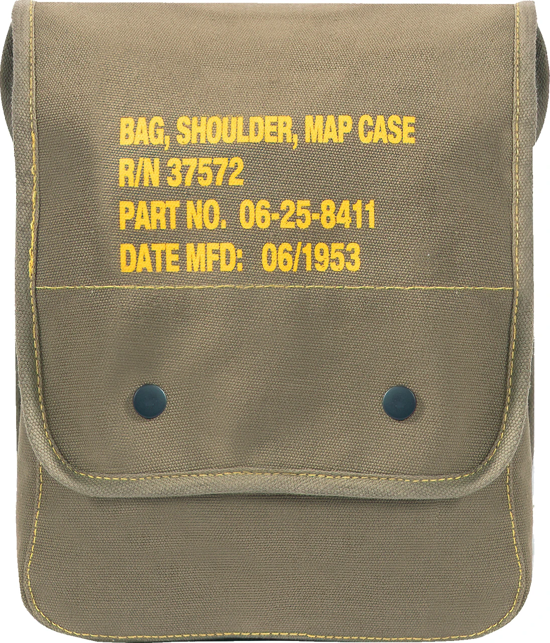 Olive Drab Canvas Map Case Shoulder Bag with Military Stencil Cotton ...