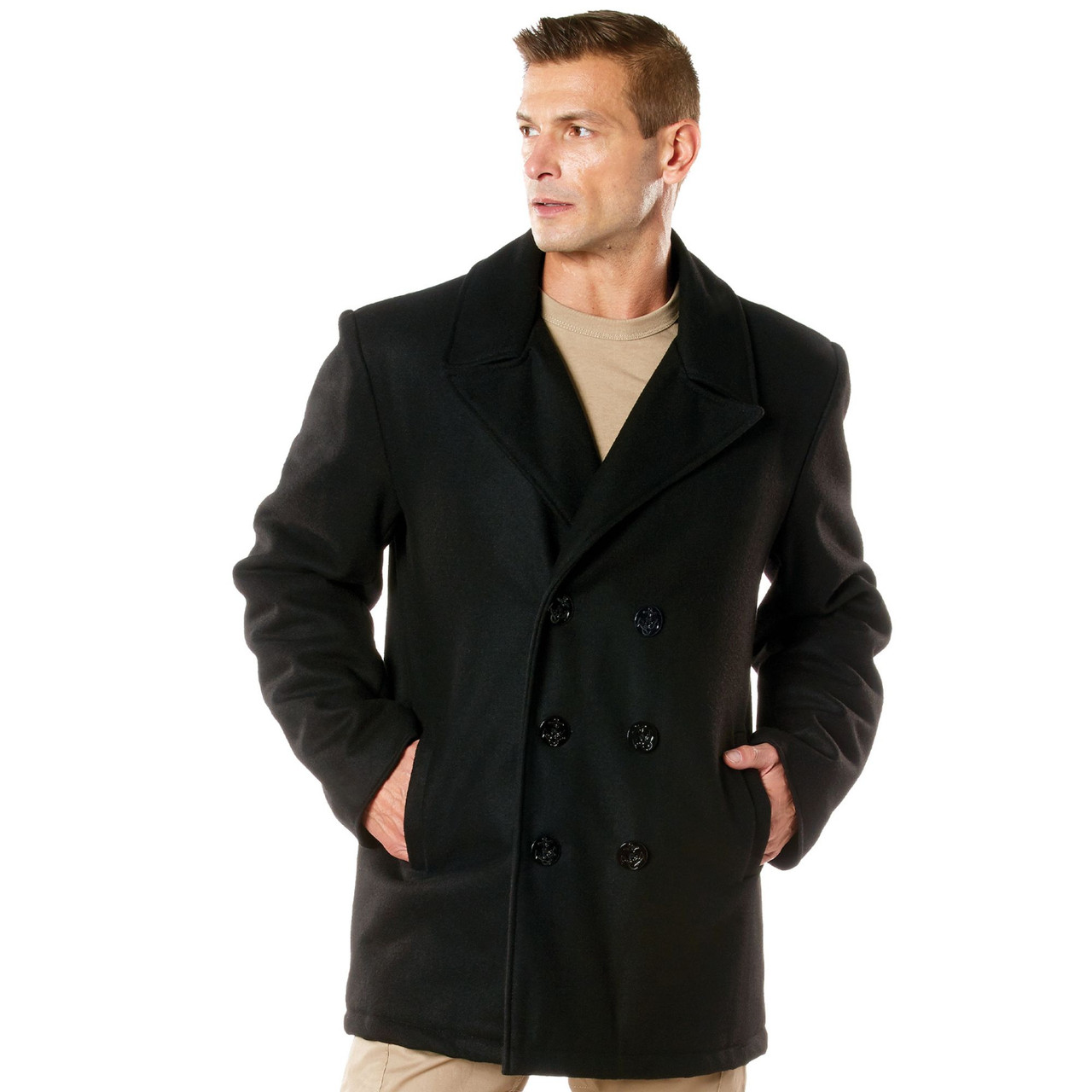 Deluxe Peacoat US Navy Sailors Style Military Cold Weather