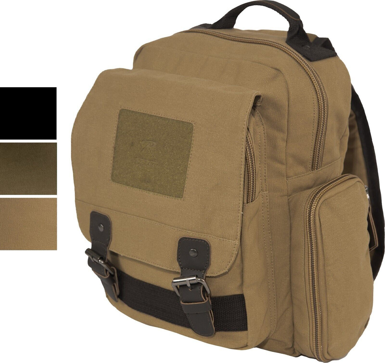 brown canvas mini small backpack SHIPS TODAY Military Canvas, Wool & Leather Bag Mitzi's Pretties or everyday carry Small Womens Canvas Backpack Purse