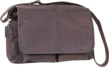 Brown Premium Leather Classic Messenger Bag Deluxe Heavy Duty Vintage Style Military Shoulder Crossbody EDC Bag