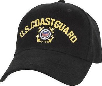 Black US Coast Guard Shield & Anchor Logo Adjustable Baseball Hat Cap Black US Coast Guard Shield & Anchor Logo Adjustable Baseball Hat Cap