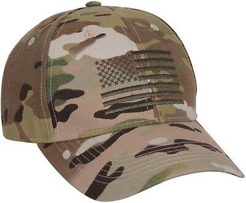 MultiCam Tactical Operator Cap with US Flag American Army Hat Camo