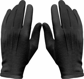 Black Military Cotton Dress Parade Gloves Black Military Cotton Dress Parade Gloves