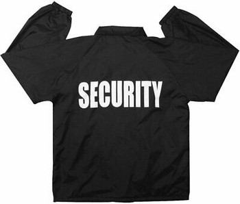 Black Tactical Security Guard Officer Bouncer Coaches Lightweight Jacket Black Tactical Security Guard Officer Bouncer Coaches Lightweight Jacket