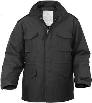 Black Military M-65 Field Coat Army M65 Jacket with Liner Black Military M-65 Field Coat Army M65 Jacket with Liner