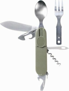 Olive Drab Military Foreign Legion Tactical 11-In-1 Camping Utensils Chow Set Olive Drab Military Foreign Legion Tactical 11-In-1 Camping Utensils Chow Set