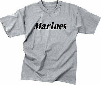 Kids Grey Official Marines Physical Training PT T-Shirt Boot Camp Tee