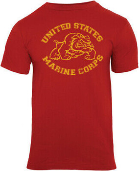 Red Marines Bulldog T-Shirt USMC Military Bull Dog Tee US Marine Corps Red Marines Bulldog T-Shirt USMC Military Bull Dog Tee US Marine Corps
