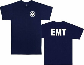 Navy Blue Official EMT Paramedic Double Sided T-Shirt Navy Blue Official EMT Paramedic Double Sided T-Shirt