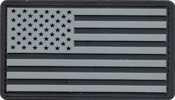 U.S. Army Flag Regular Black/Silver with Hook Fastener Patch