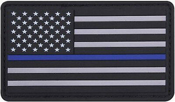 Thin Blue Line PVC Patch Subdued US Flag Support The Police 1-7/8" x 3-3/8" Thin Blue Line PVC Patch Subdued US Flag Support The Police 1-7/8" x 3-3/8"