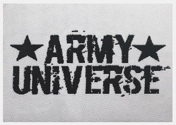 2 Pack Army Universe Cloth Sticker Fabric Patch 2.5" x 3.5" Black / White 2 Pack Army Universe Cloth Sticker Fabric Patch 2.5" x 3.5" Black / White
