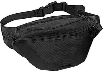 Black Fanny Pack Travel Pack Belt Waist Strap Heavy Duty Water Resistant Black Fanny Pack Travel Pack Belt Waist Strap Heavy Duty Water Resistant