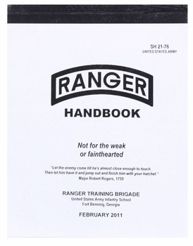 Official US Ranger Handbook Army Book Military Training Manual Guide SH 21-76 Official US Ranger Handbook Army Book Military Training Manual Guide SH 21-76