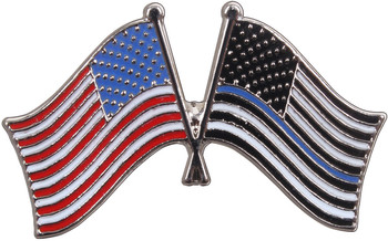 2 Pack Thin Blue Line & US Flag Pin Insignia Police Support Law Enforcement 2 Pack Thin Blue Line & US Flag Pin Insignia Police Support Law Enforcement
