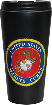USMC Travel Coffee Mug Insulated Cup 16oz Black Thermos US Marine Corps USMC Travel Coffee Mug Insulated Cup 16oz Black Thermos US Marine Corps