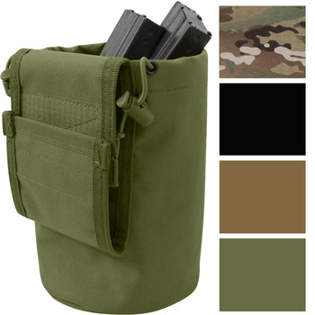 Roll Up Dump Pouch Tactical Utility Case Folding Cylinder Bucket Military MOLLE