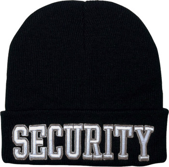 SECURITY Deluxe Embroidered Watch Cap Black Acrylic Warm Winter Guard Beanie SECURITY Deluxe Embroidered Watch Cap Black Acrylic Warm Winter Guard Beanie