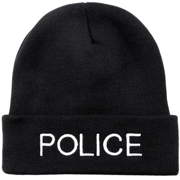 Black Acrylic Embroidered Police Watch Cap Black Acrylic Embroidered Police Watch Cap