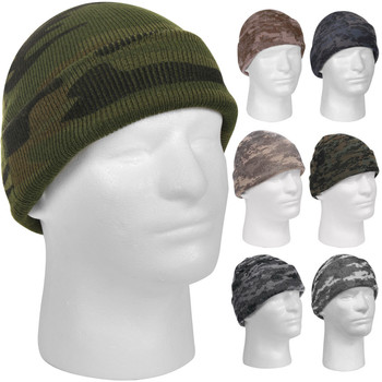 Camo Watch Cap, Beanie Skully Knitted Cuffed Stocking Sock Hat Winter Acrylic Camo Watch Cap, Beanie Skully Knitted Cuffed Stocking Sock Hat Winter Acrylic