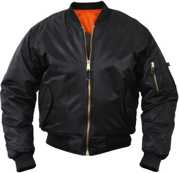 Black Military Air Force MA-1 Reversible Bomber Coat Flight Jacket  Black Military Air Force MA-1 Reversible Bomber Coat Flight Jacket