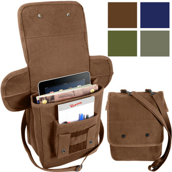 Military Canvas Bag Distressed Canvas Leather Military Bag 