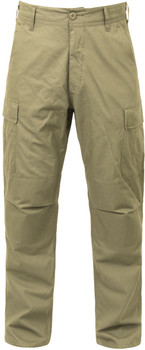Khaki Solid Military Rip-Stop BDU Cargo Bottoms Fatigue Trouser Pants Khaki Solid Military Rip-Stop BDU Cargo Bottoms Fatigue Trouser Pants