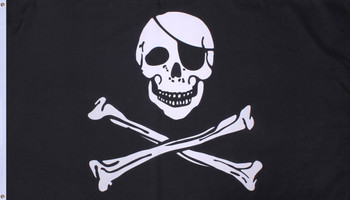 Jolly Roger Skull and Crossbones Pirates Flag Jolly Roger Skull and Crossbones Pirates Flag