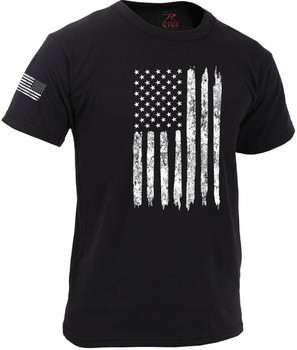 Kids Black Distressed USA American Flag T-Shirt Kids Black Distressed USA American Flag T-Shirt