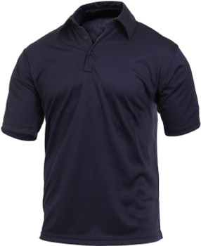 Navy Blue Solid Performance Moisture Wicking Security Work Tactical Polo Shirt Navy Blue Solid Performance Moisture Wicking Security Work Tactical Polo Shirt